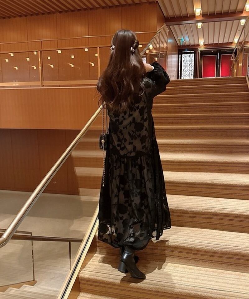 【dress】フリルランタンスリーブワンピース G20313