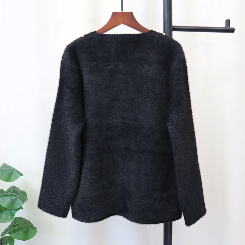 【outer】パールニットカーデ　M27585