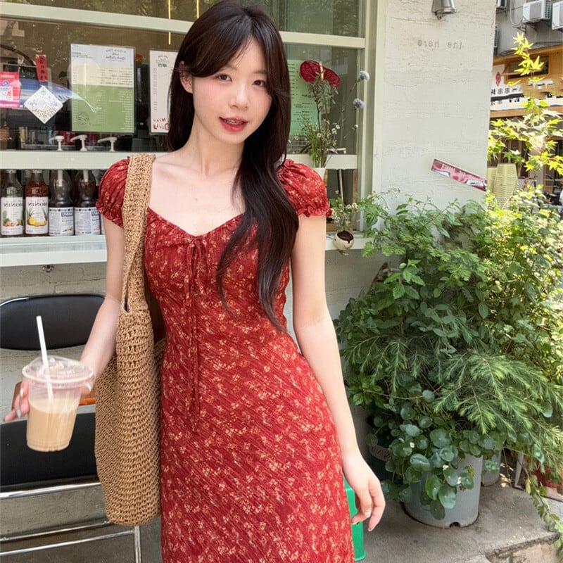 【dress】花柄ワンピース　M24859