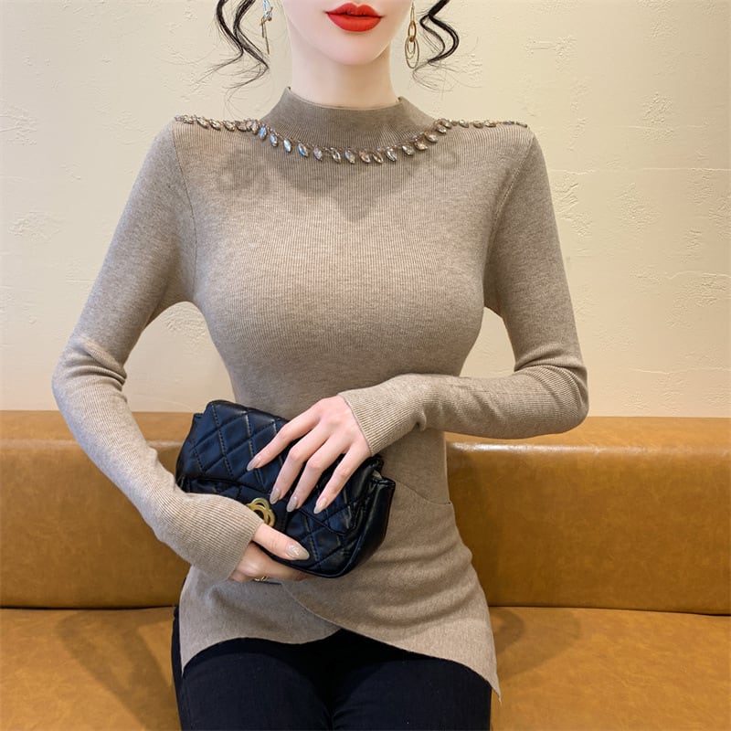 【tops】不規則 イレギュラーニットトップス　M27627