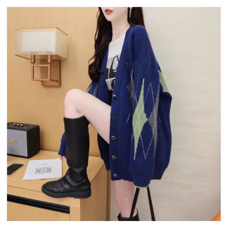 【outer】Vネックニットカーデ　M28166