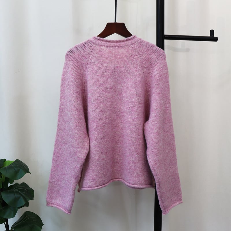 【outer】クルーネックニットカーデ　M25570