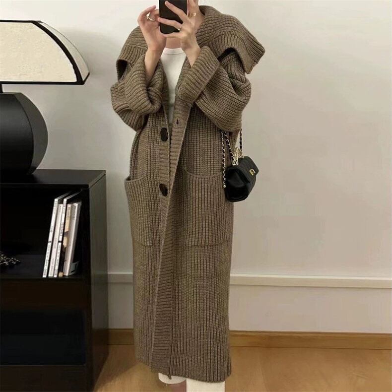 【outer】ロング丈ニットカーデ　M18704