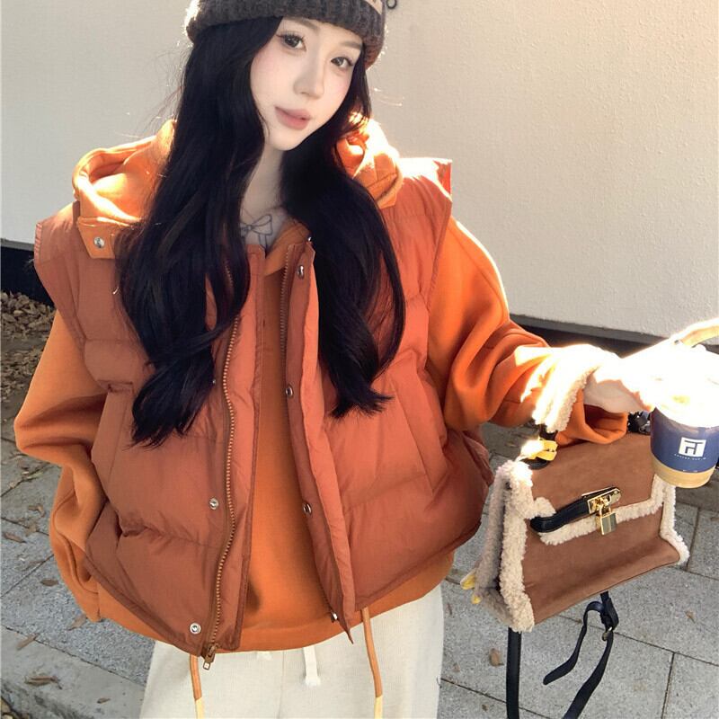【set】フーディーパーカー×棉ベストセット　M28515