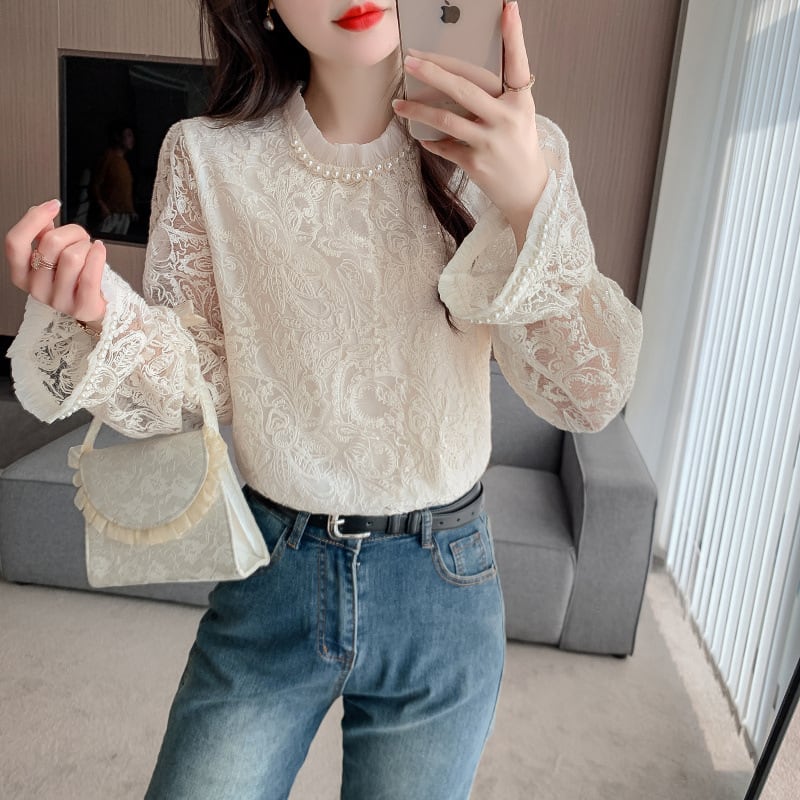 【tops】レースシャツトップス　M28803