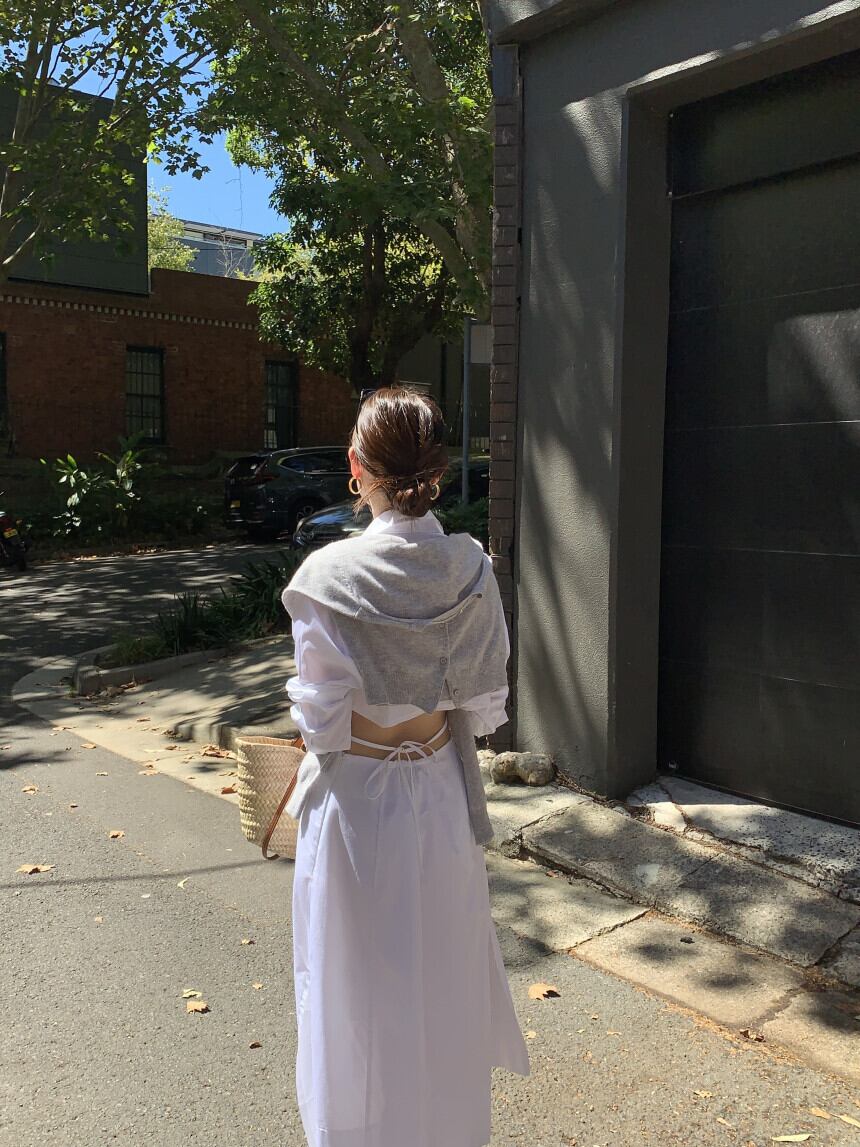 【dress】ウエストカットシャツワンピース G20859