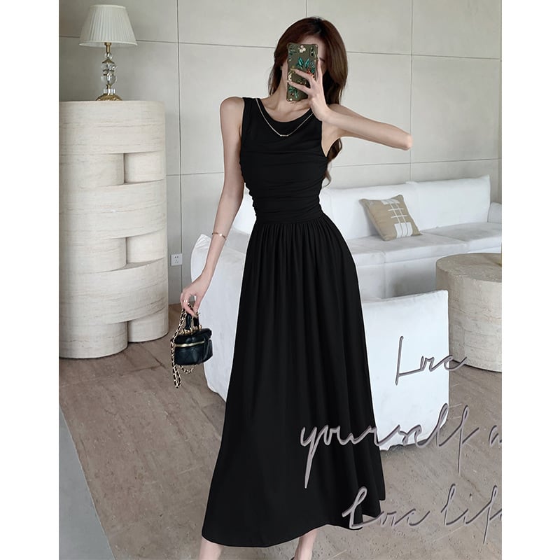 【dress】ノースリーブギャザーワンピース G21584