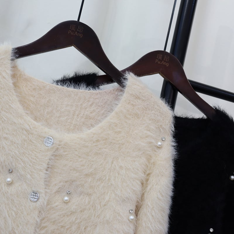 【outer】シャギーニットカーデ　M25433