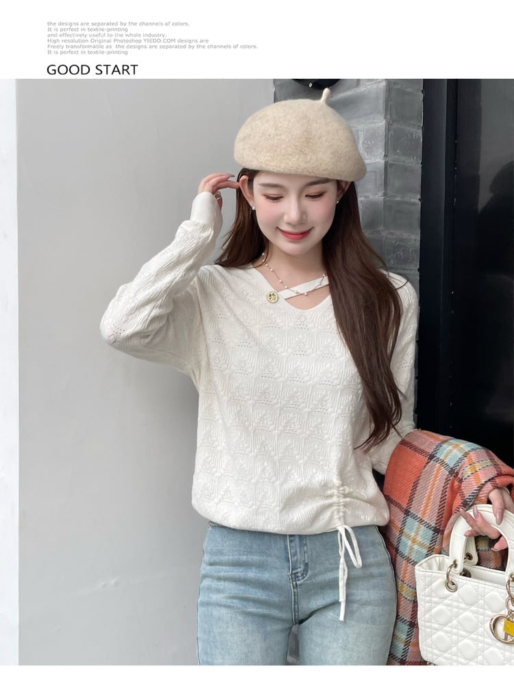 【tops】ニットトップス　M26110