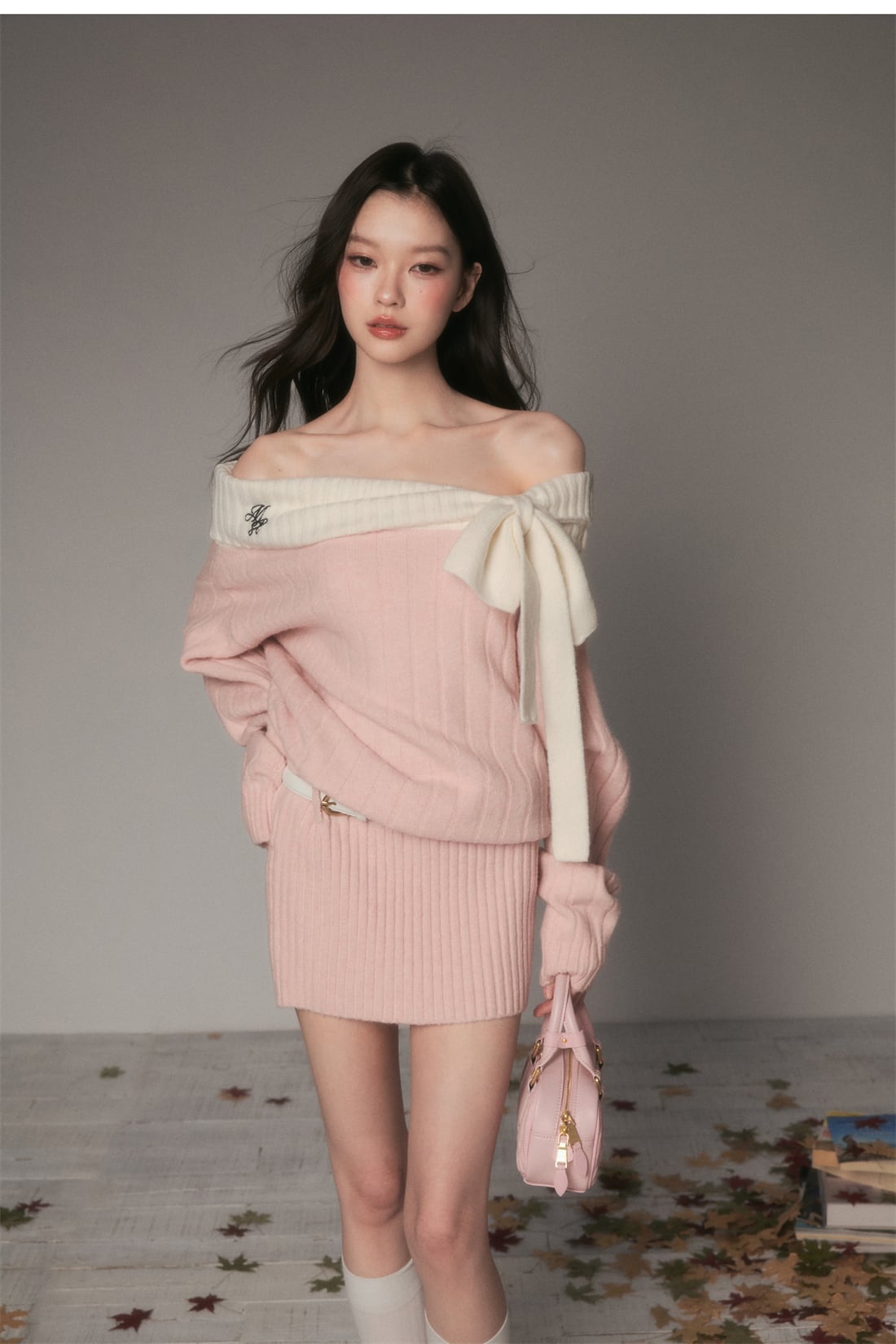 【dress】オフショルリボンミニワンピース　N3482