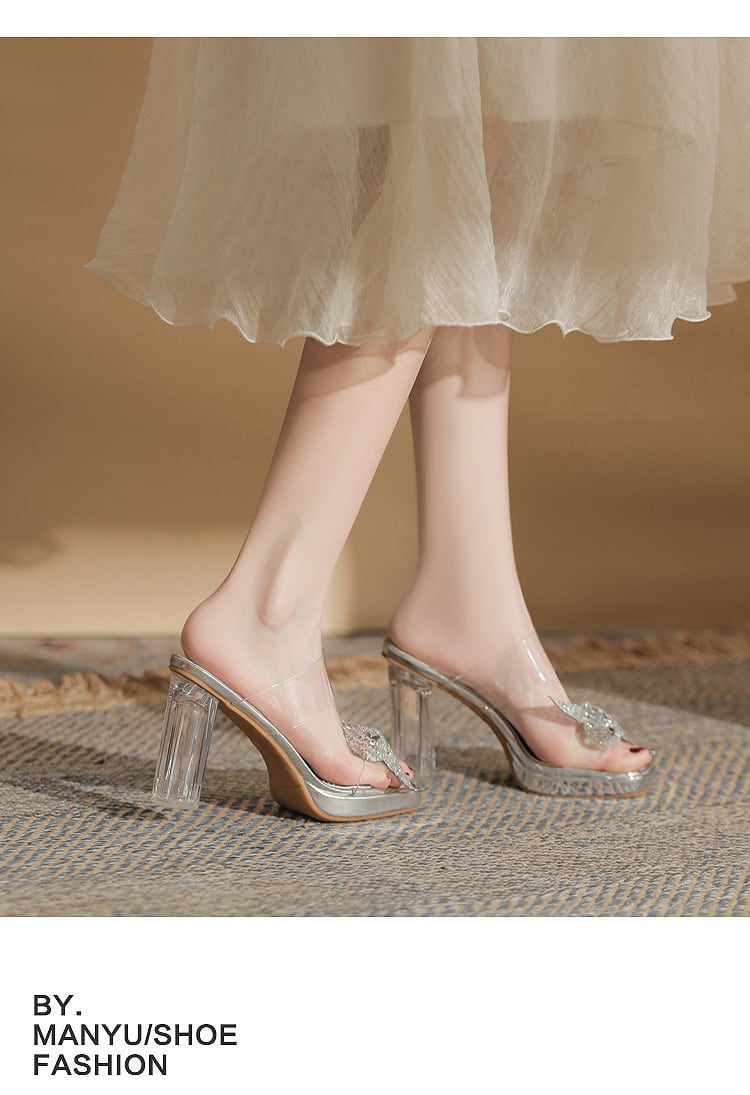 【shoes】リボン付きサンダル　M30228