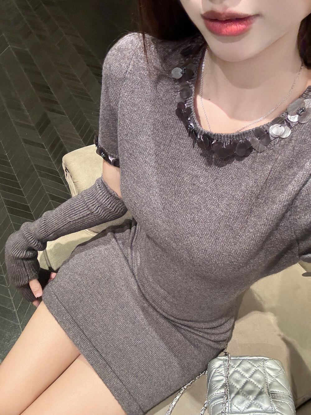 【dress】アームカバー付きワンピース　M28841