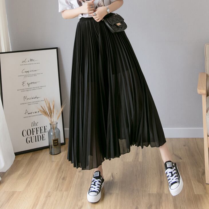 【bottoms】絶対欲しいシンプルカジュアル無地合わせやすいハイウエスト九分丈ガウチョパンツF0066