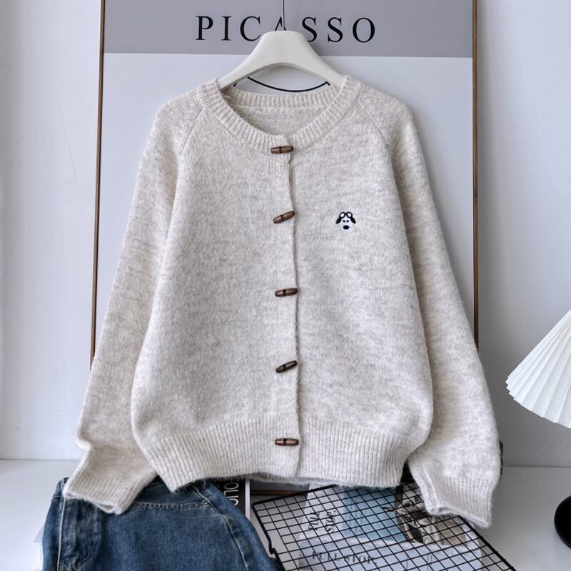 【outer】4色展開ニットカーディガン Q7492