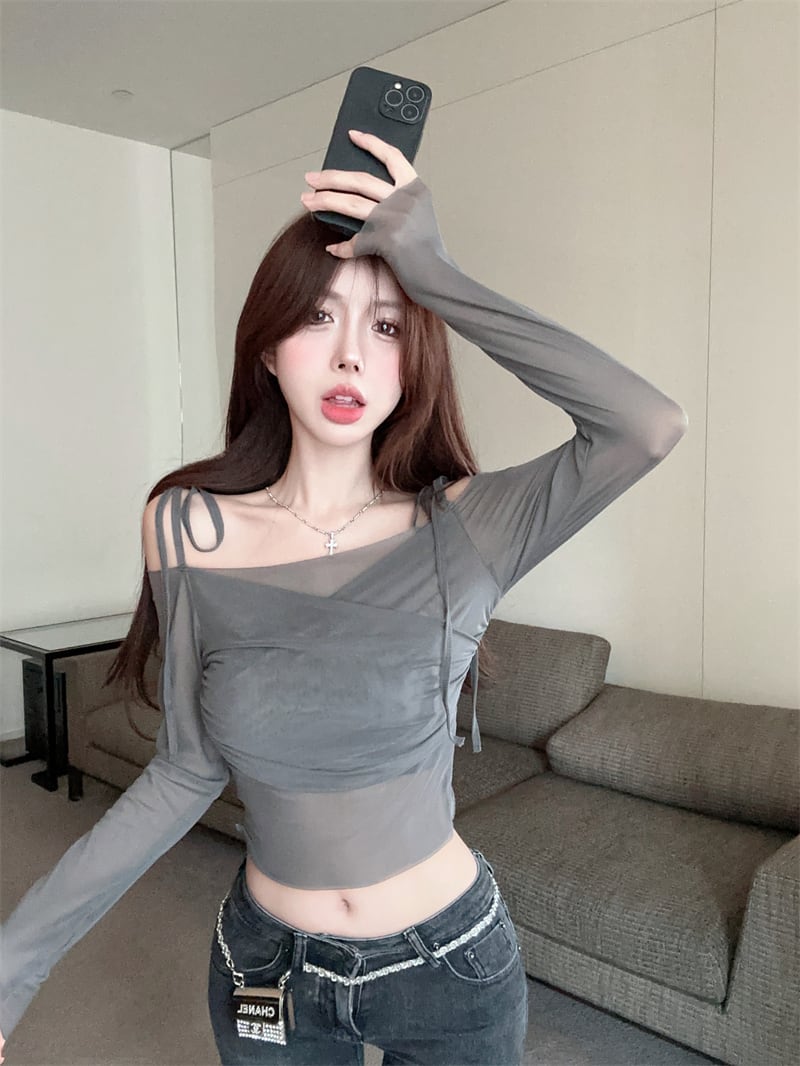 【tops】チュール紫外線対策トップス　M25180