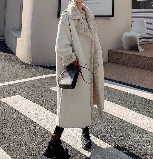 【outer】ラムズウールロング丈コート　M19172