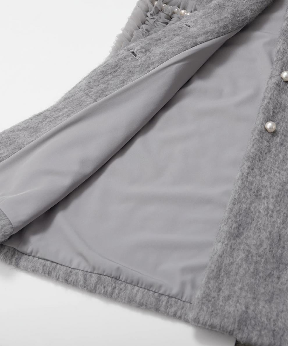 【outer】パールロング丈コート　M27778