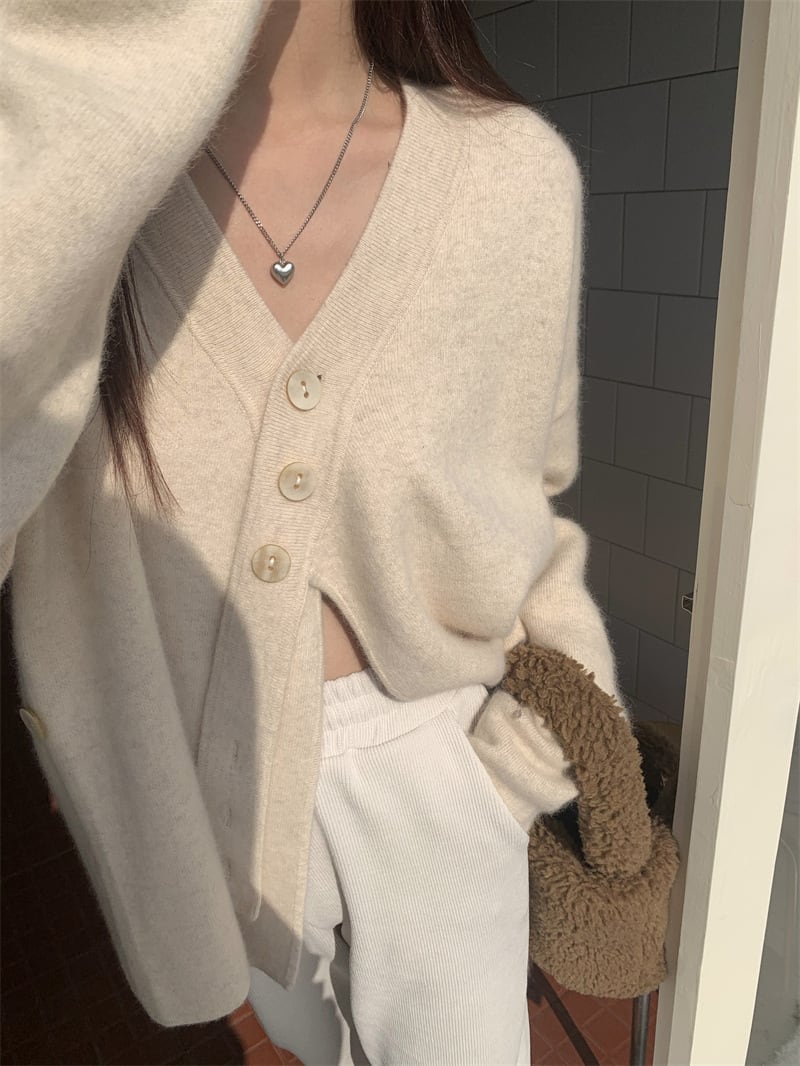 【outer】Vネックニットカーデ　M27161