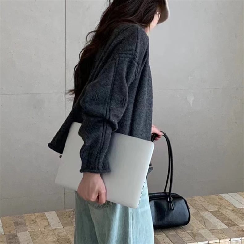【outer】カットワークニットカーデ　M25612