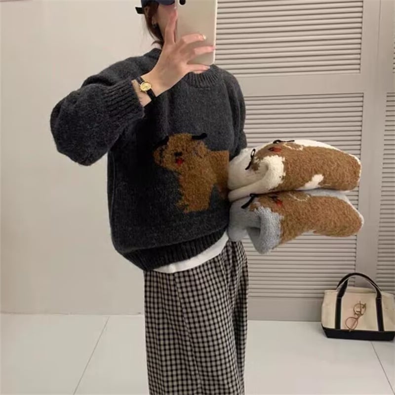 【tops】クルーネックニットセーター　M28911