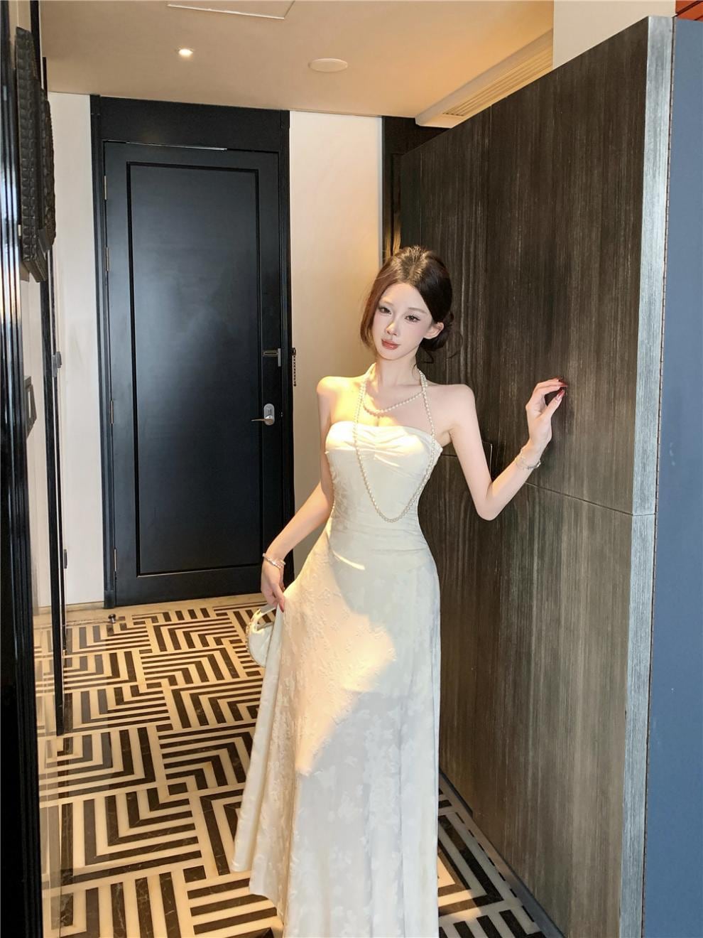 【dress】ロングチューブドレス Q8191