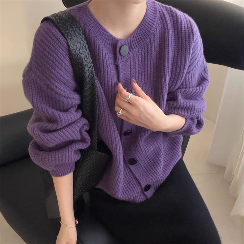 【outer】ニットカーディガン Q7160