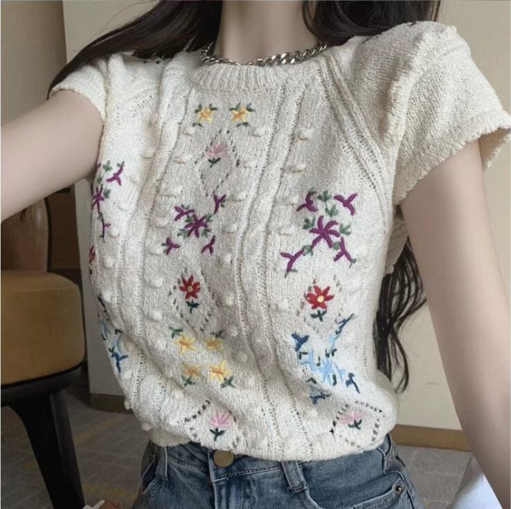 【tops】ニットTシャツG20099