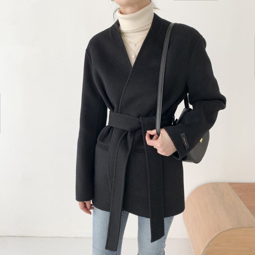 【outer】Vネックチェスターコート　M19078