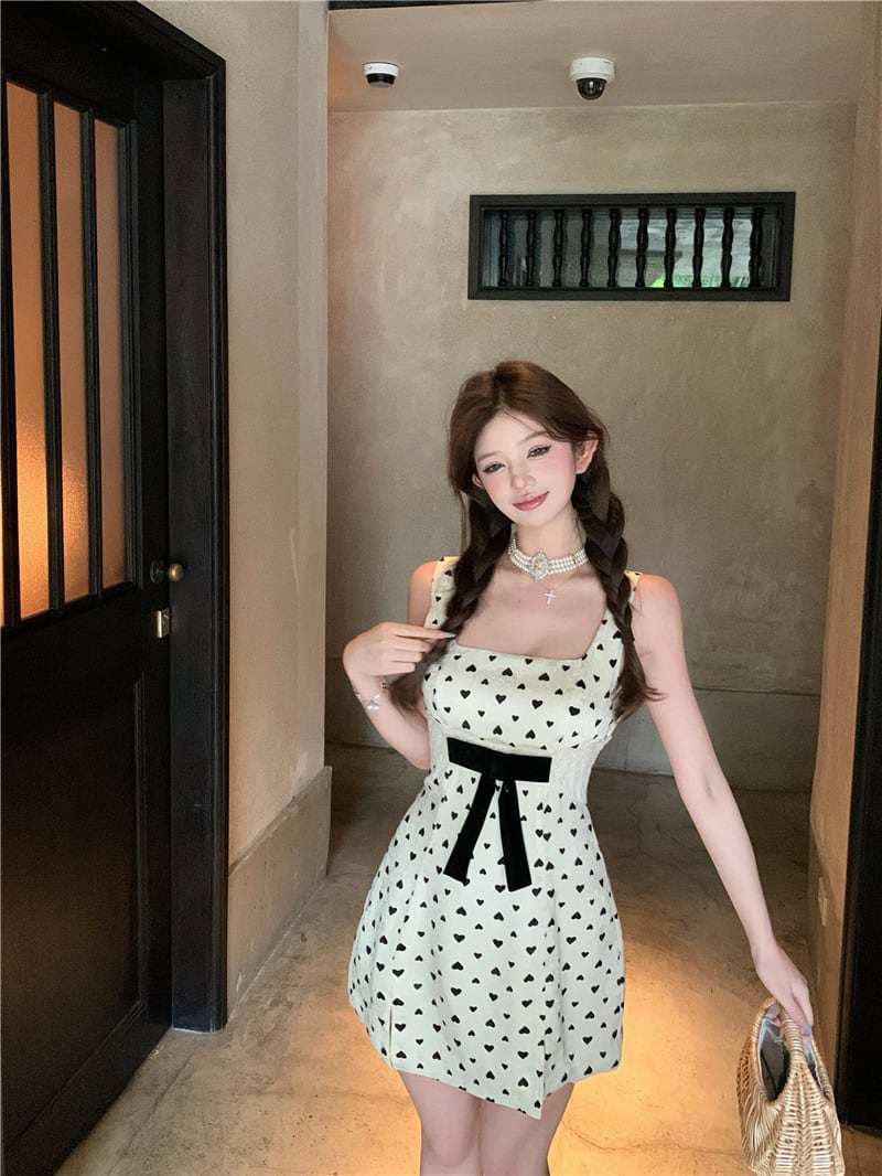 【dress】ハート柄キャミワンピース　M24332
