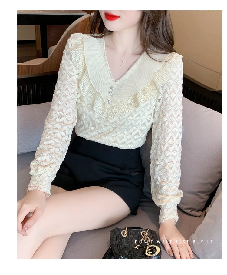【tops】レースシャツトップス　M28634