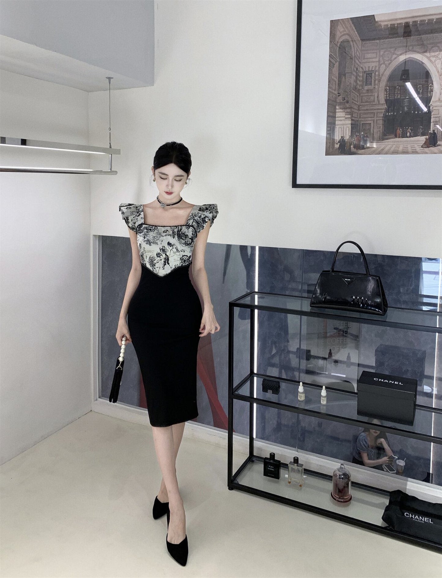 【dress】切り替えデートワンピース　M22208