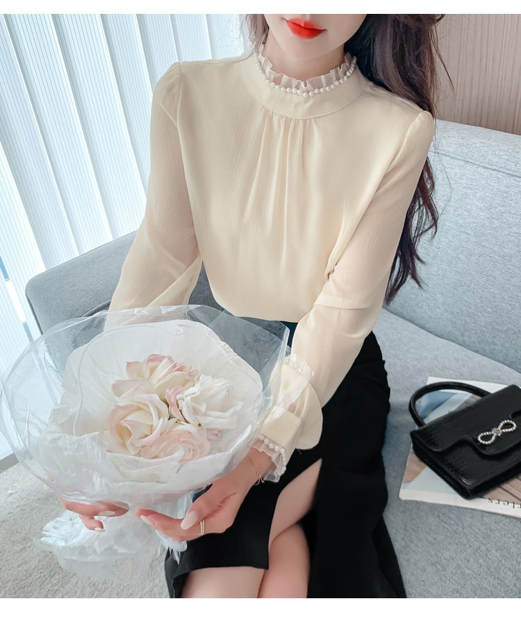 【tops】レースシャツトップス　M25402