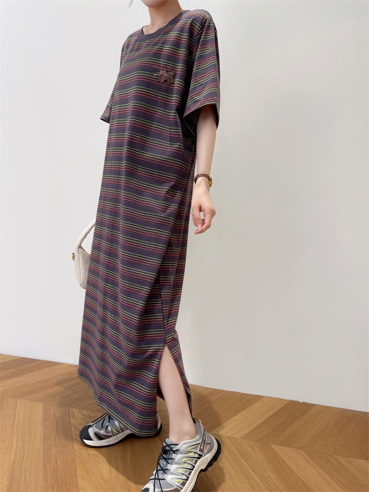 【dress】ストライプ柄ワンピース　M24933