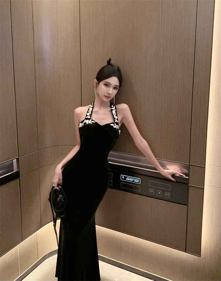 【dress】ホルターネックワンピース　M25181