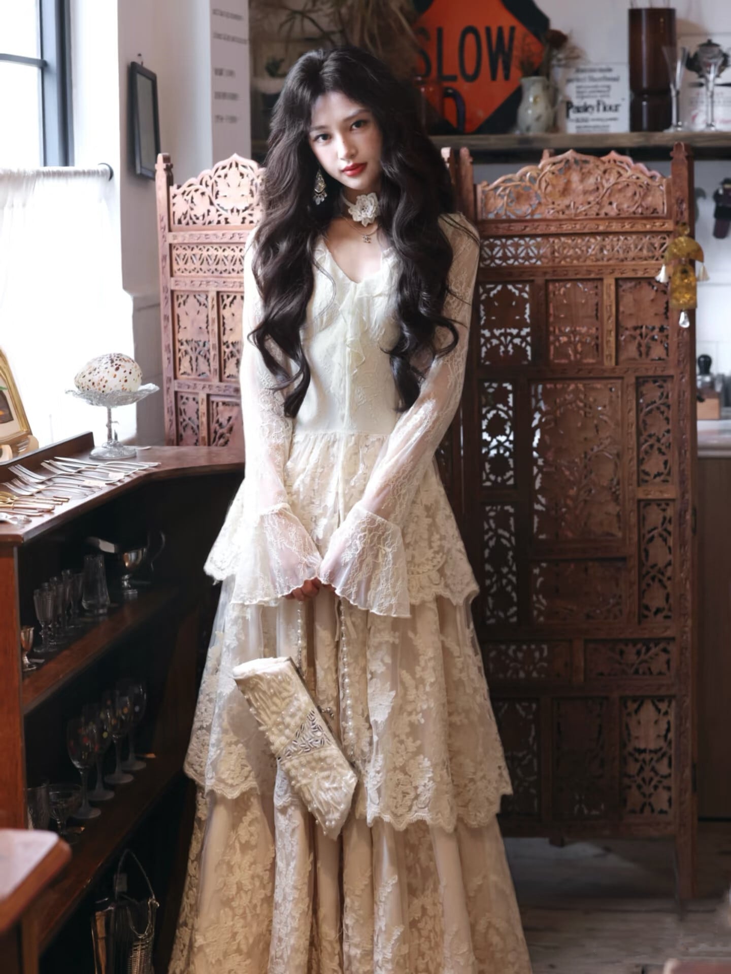 【dress】ティアードレースワンピース　N3470