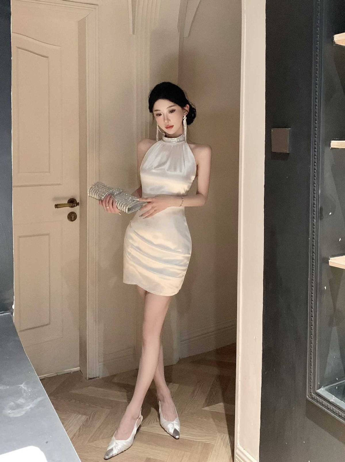 【dress】ホルターネックワンピース　M25075