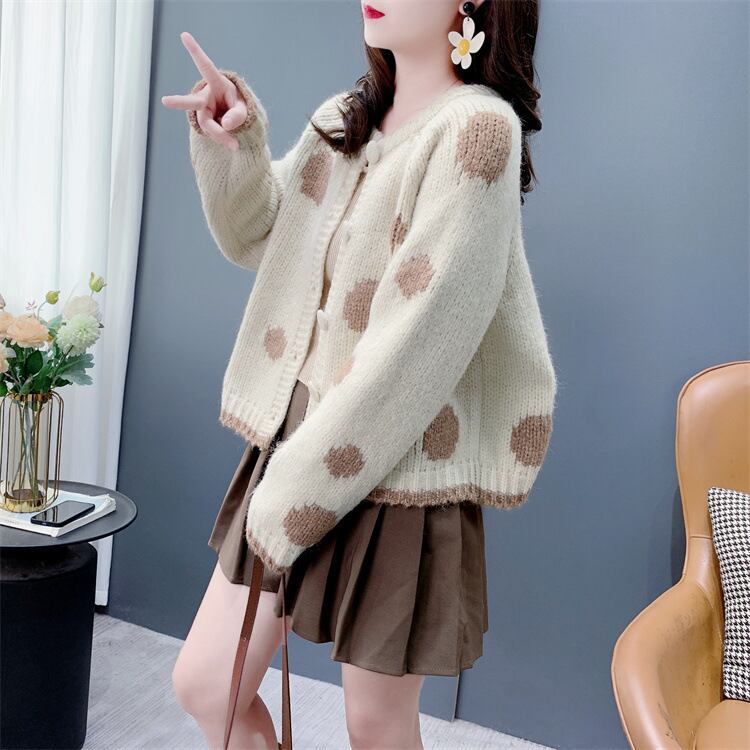 【outer】クルーネックニットカーデ　M26954