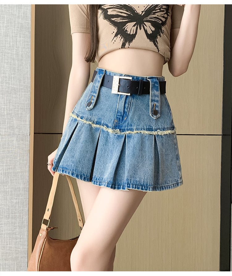 【bottoms】ギャザーデニムスカートG20220