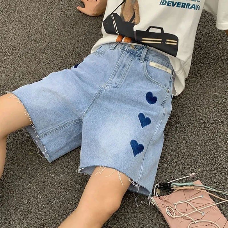 【bottoms】ハートデニムショートパンツG21294