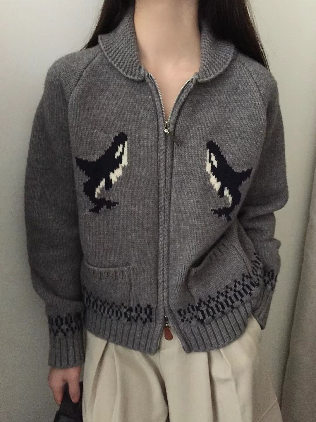 【outer】ファスナーニットカーデ　M27331