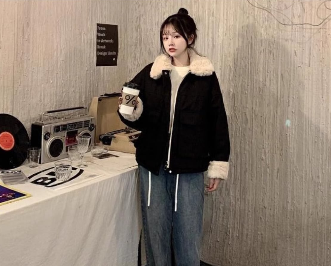 【outer】ファー付きジャケット　N2949