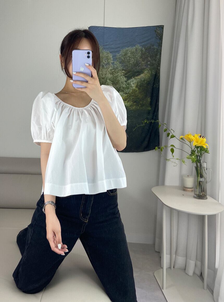 【tops】パフスリーブ ブラウスG20481