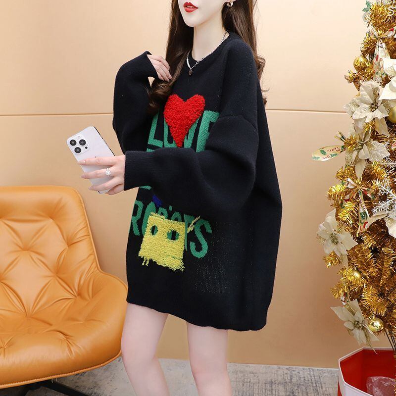 【tops】ニットセーター韓国系着心地良いゆったり　M17550