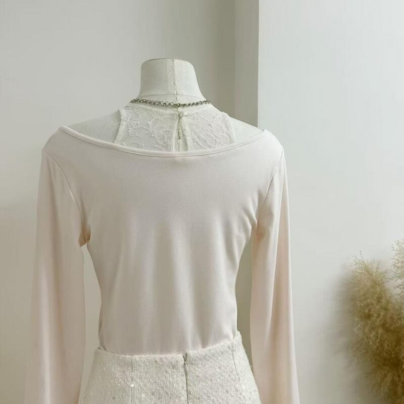 【tops】レースドッキングトップス Q7635