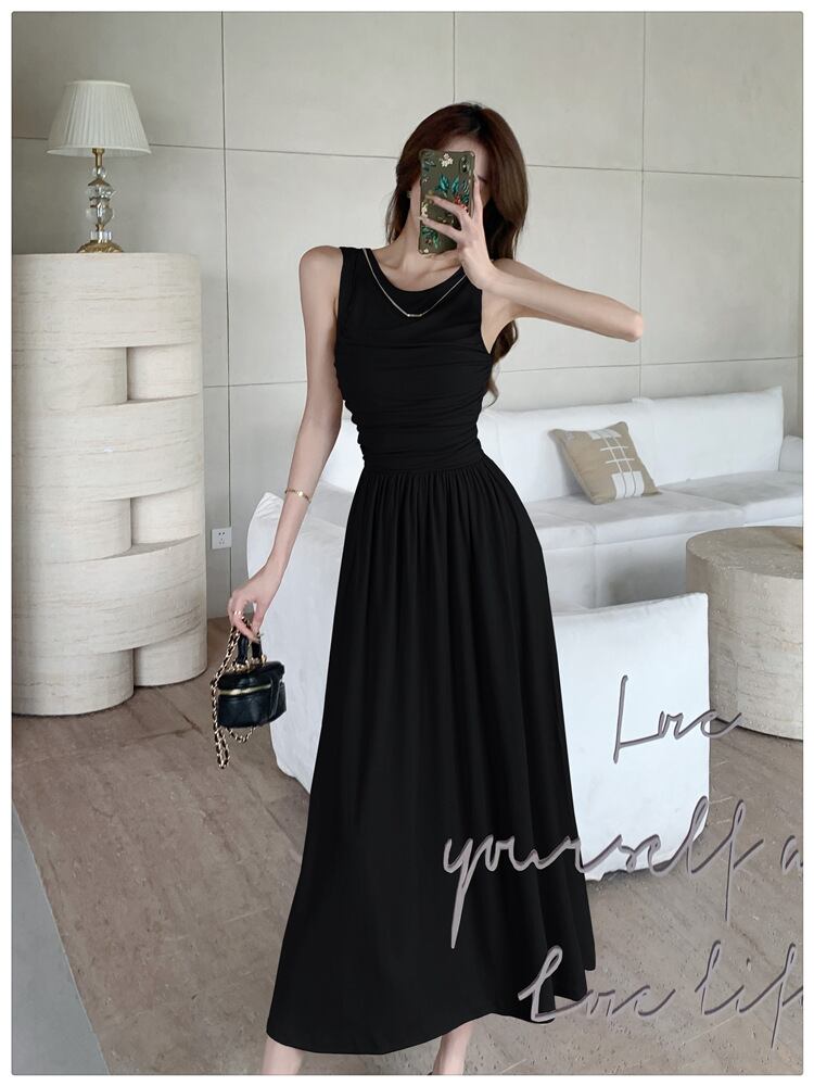 【dress】ノースリーブギャザーワンピース G21584