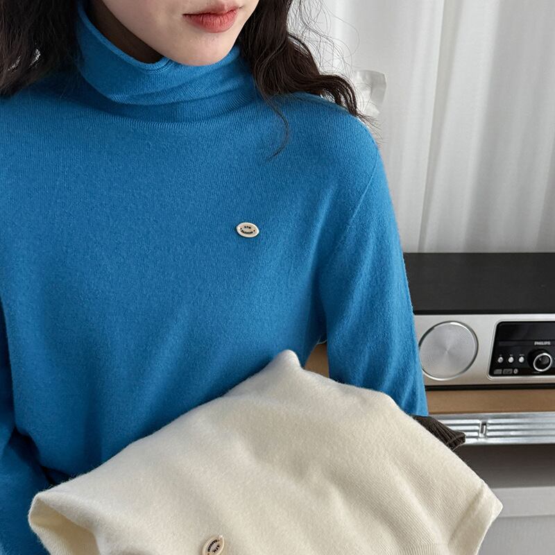 【tops】ハイネックニットトップス Q7090