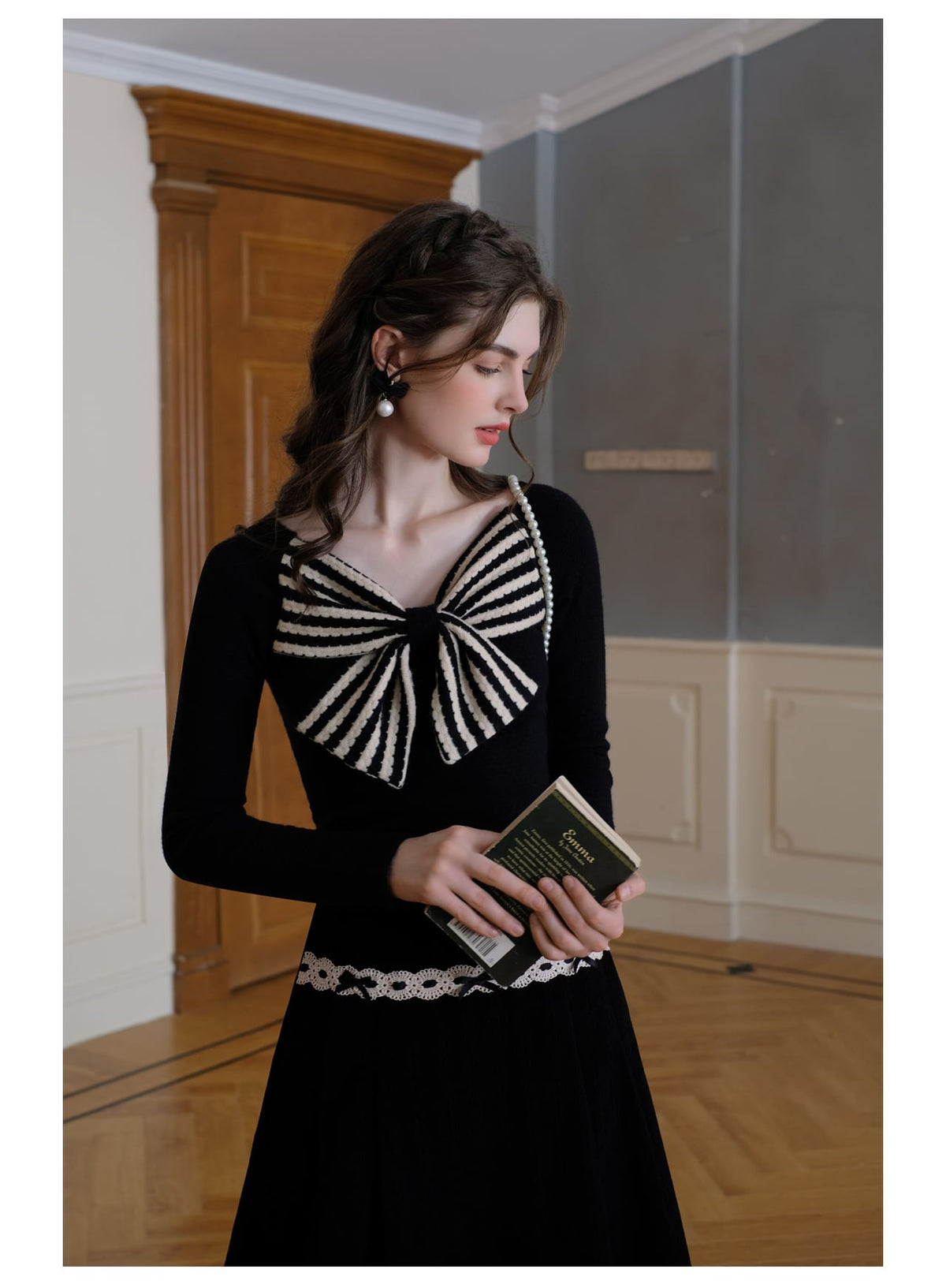 【tops】リボンニットトップス　N2795
