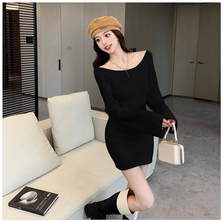 【dress】バックレスニットワンピース　M28110