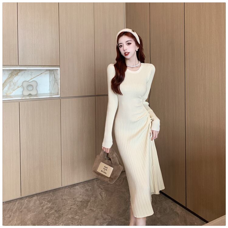 【dress】巾着ニットワンピース　M28217