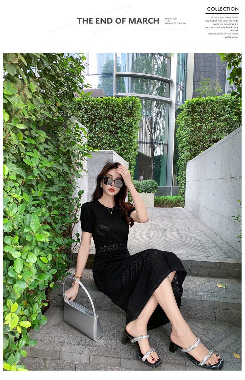 【dress】薄手ニットワンピース　M29747